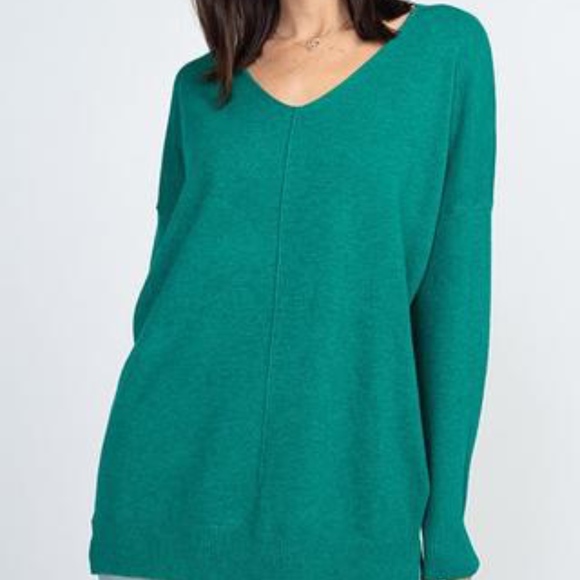 Dreamers Kelly Green Tunic Sweater 